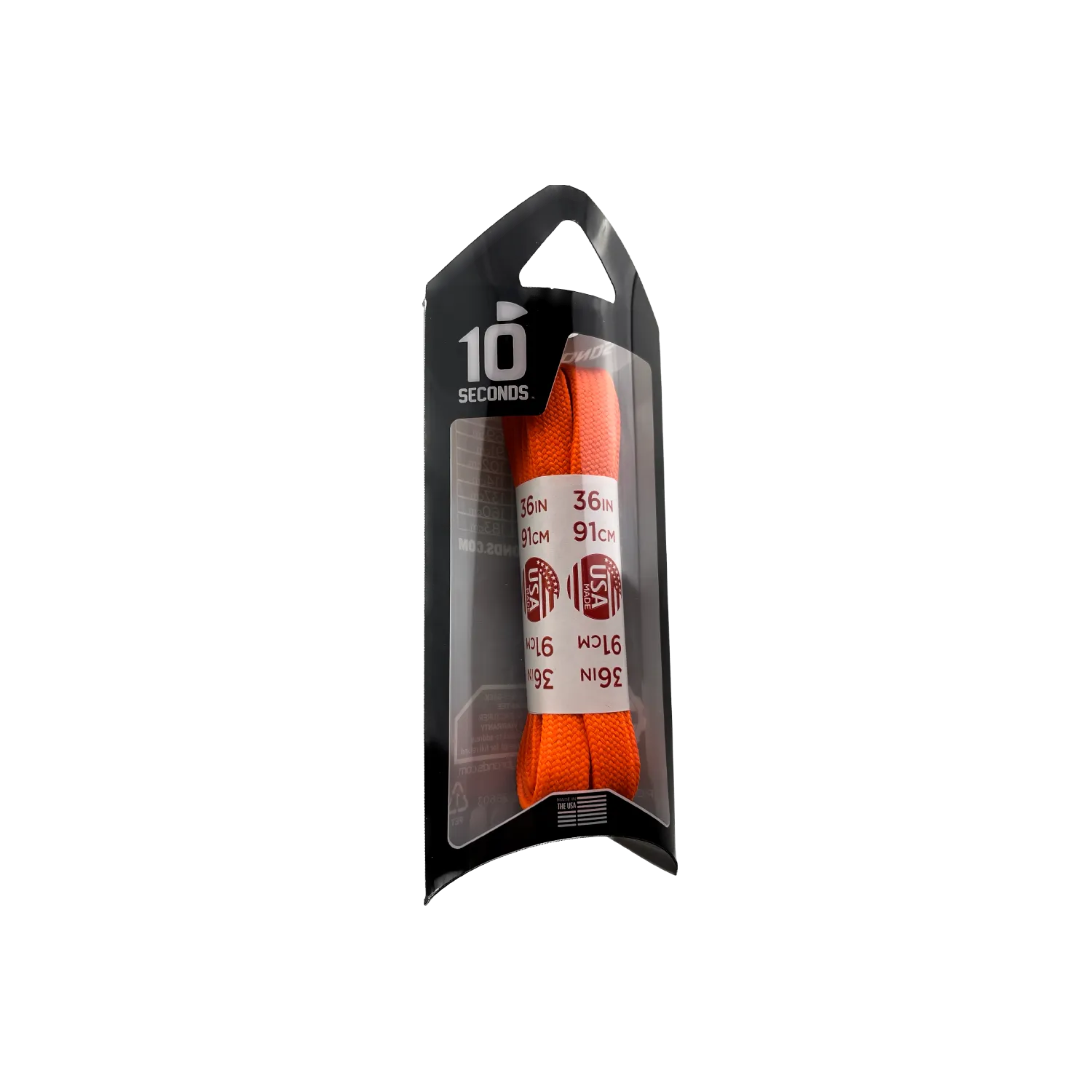 10 Seconds ® Athletic Fashion Flat Tubular Laces | Neon Orange