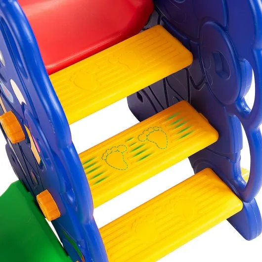 3 in 1 Junior Children Climber Slide Swing Seat Basketball Hoop