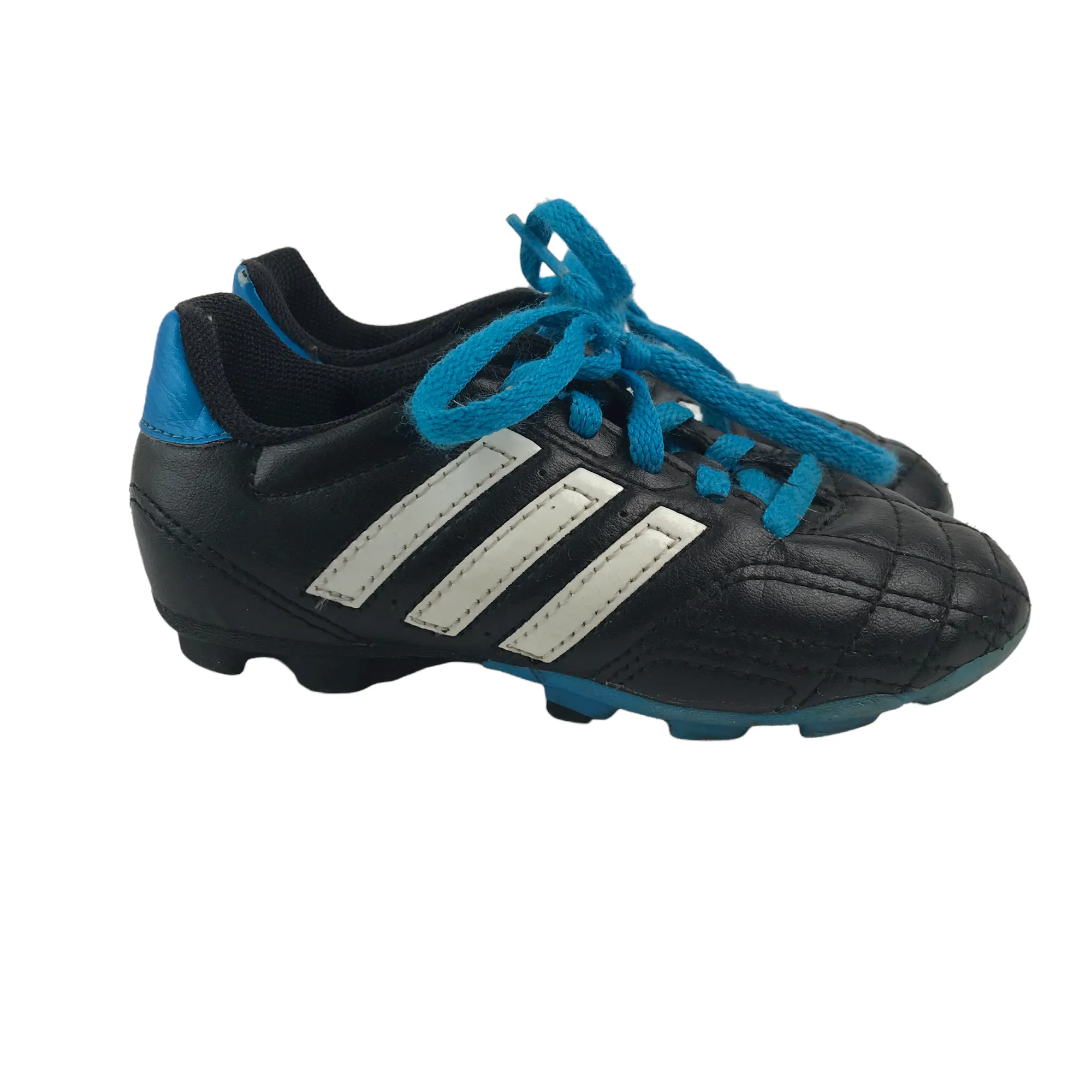 Adidas Black and Blue Football Boots Shoe Size 11K (jr)