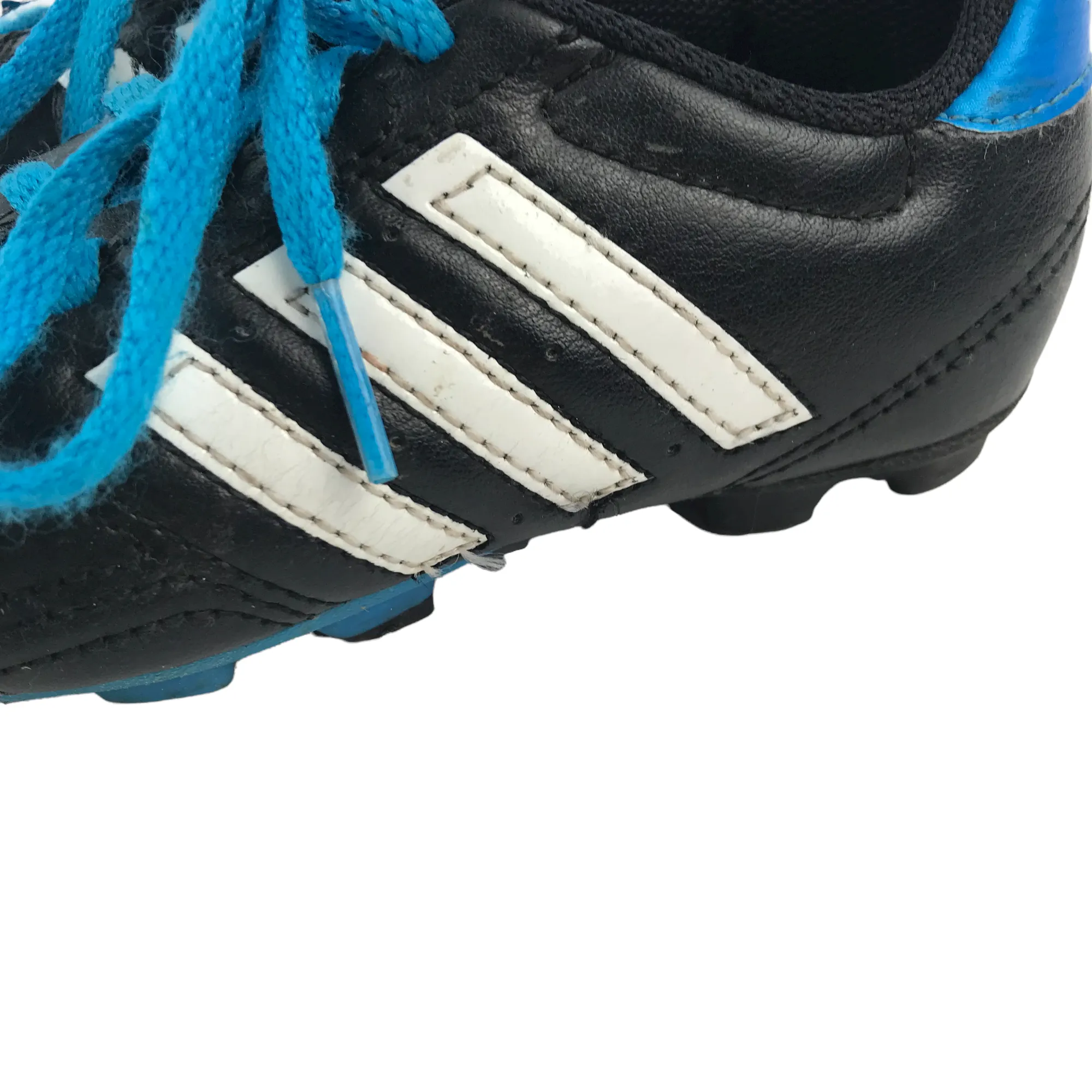 Adidas Black and Blue Football Boots Shoe Size 11K (jr)