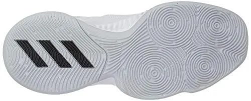 adidas Men's Explosive Bounce 2018 Basketball Shoe, White/Black/Light Solid Grey, 12 M US