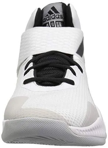 adidas Men's Explosive Bounce 2018 Basketball Shoe, White/Black/Light Solid Grey, 12 M US