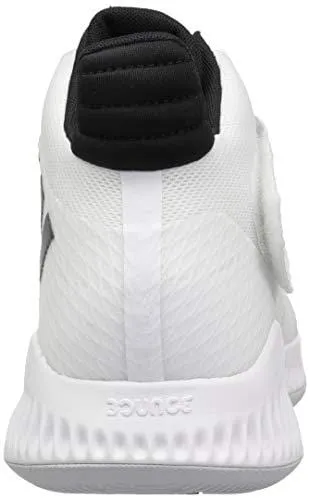 adidas Men's Explosive Bounce 2018 Basketball Shoe, White/Black/Light Solid Grey, 12 M US