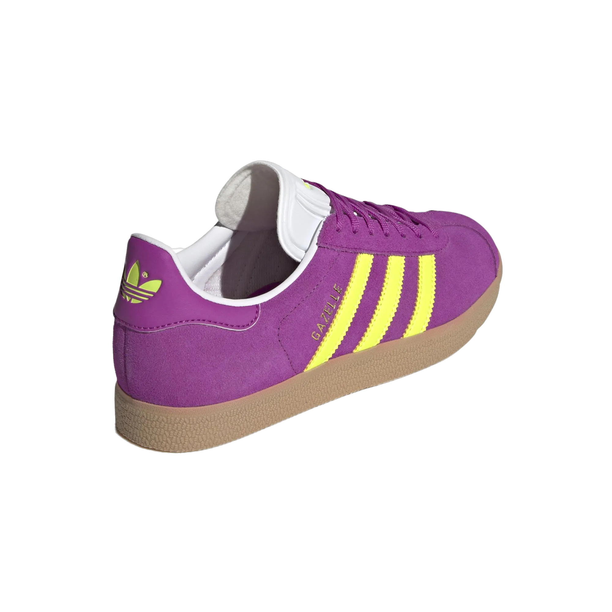 Adidas Women's Gazelle Shoes - Purple Burst / Solar Yellow / Offwhite