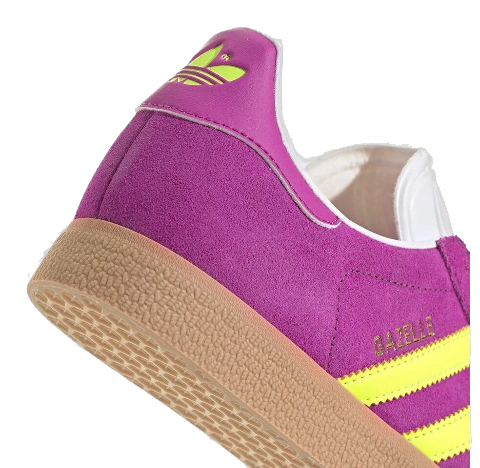 Adidas Women's Gazelle Shoes - Purple Burst / Solar Yellow / Offwhite