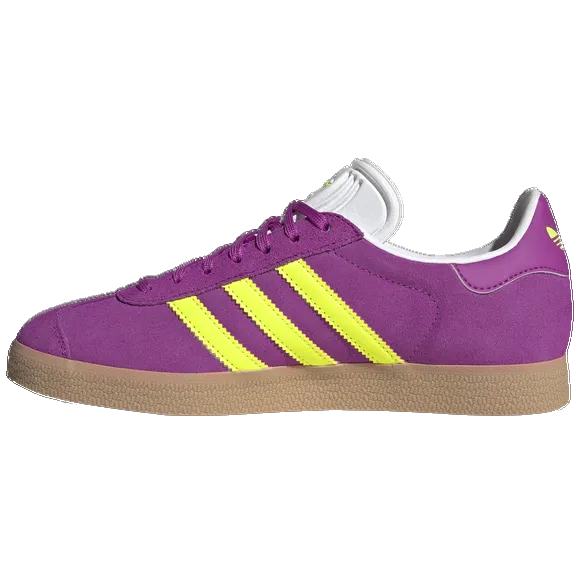 Adidas Women's Gazelle Shoes - Purple Burst / Solar Yellow / Offwhite