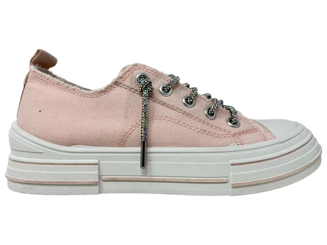 Aman Edgy Lace Up Women's Sneaker In Pink