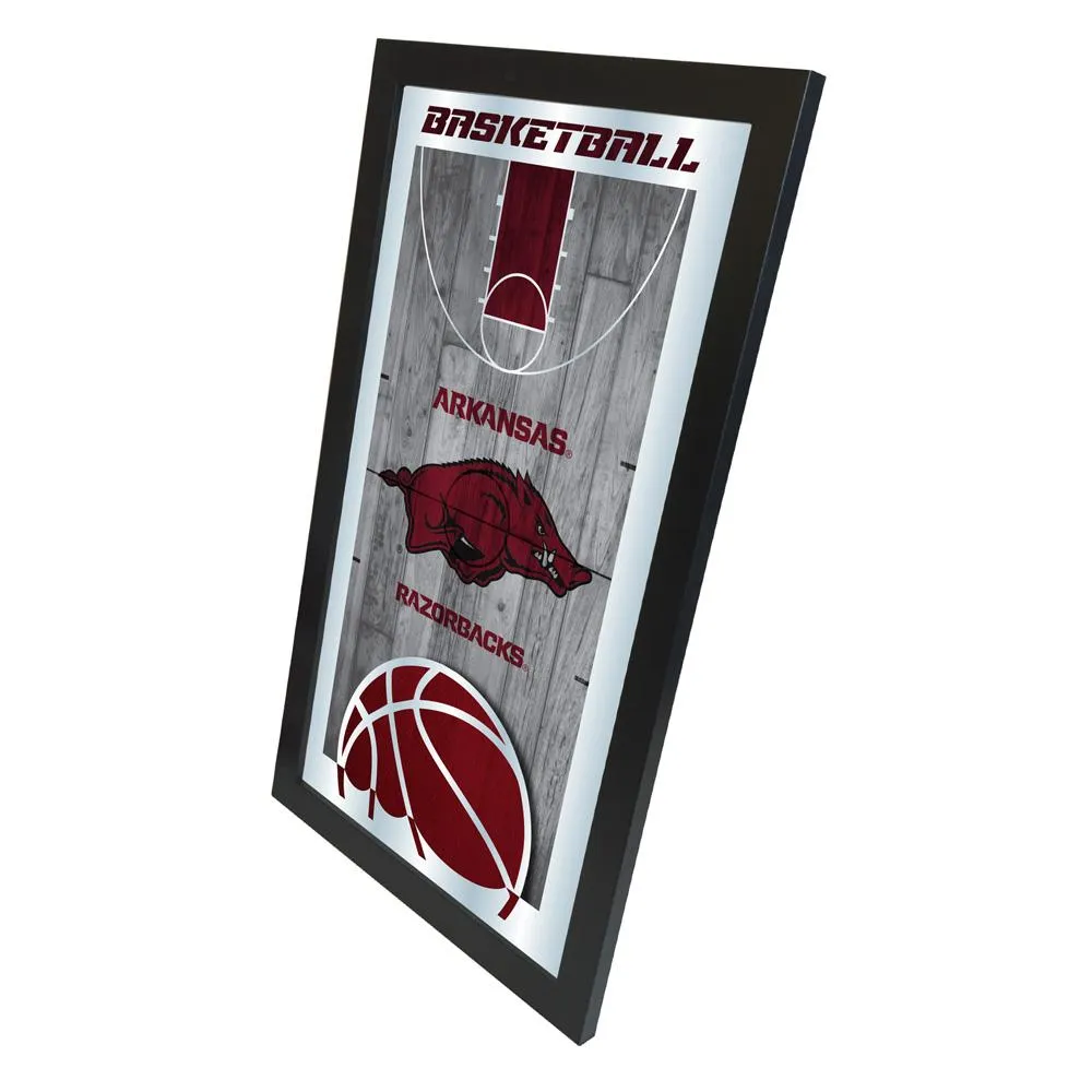 Arkansas Razorbacks HBS Basketball Framed Hanging Glass Wall Mirror (26"x15")