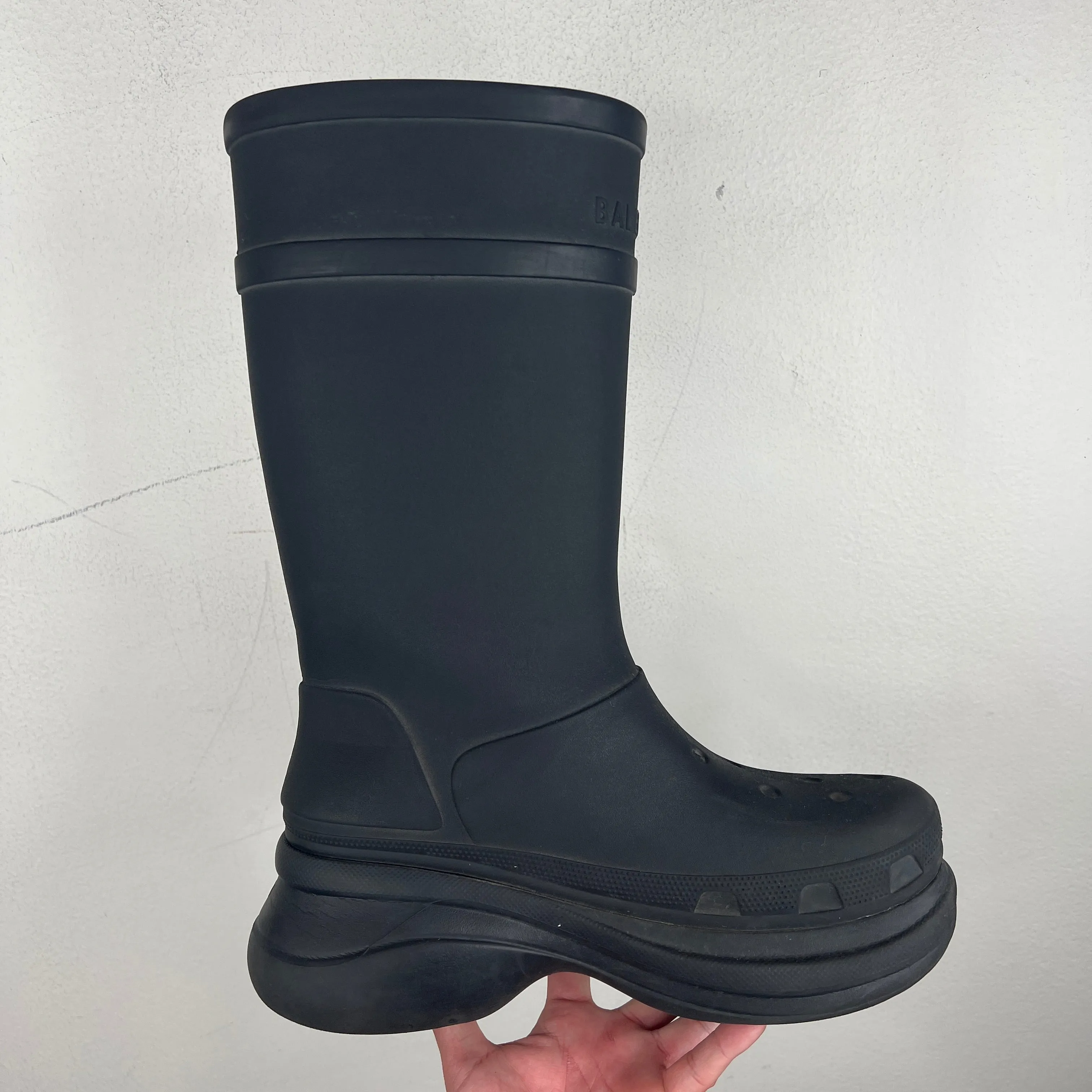 Balenciaga Black Croc Boots