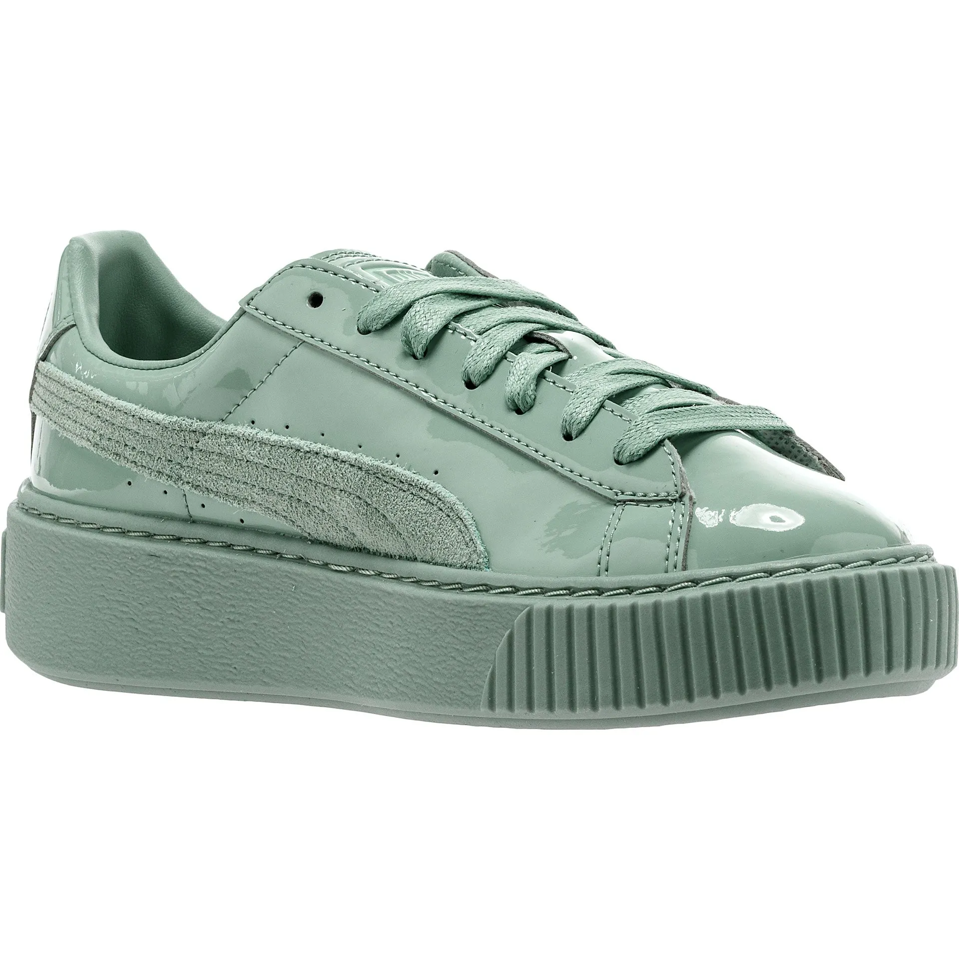 Basket Platform Patent Women's - Blue Surf