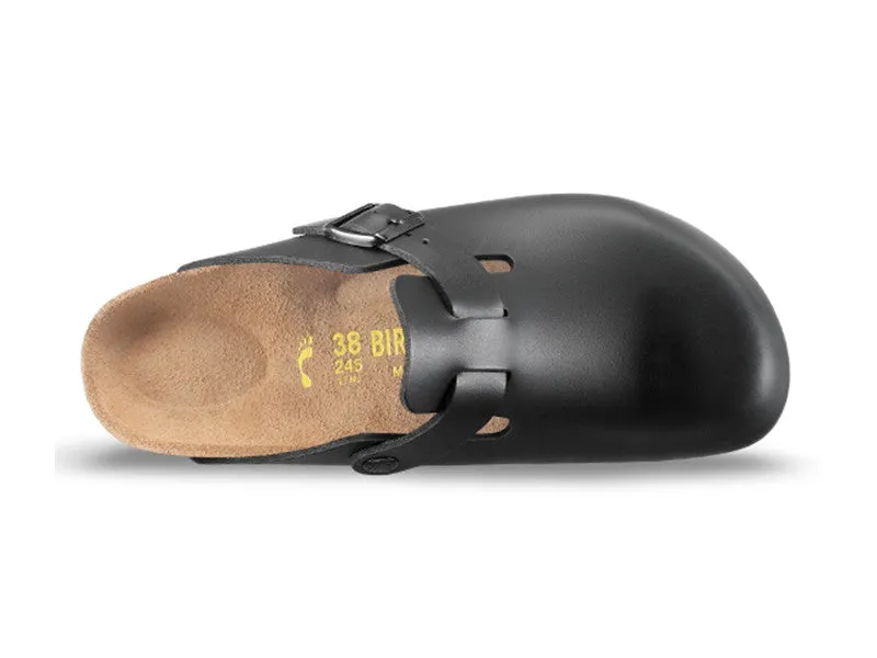 Birkenstock Boston Black Smooth Leather