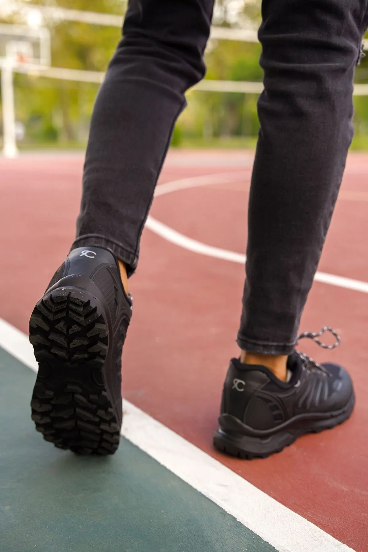 Black Unisex 3D Rubber trekking shoes 00128060