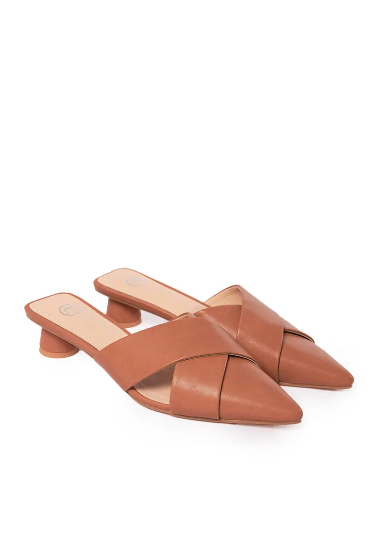 Brown Heels Mules Shoes