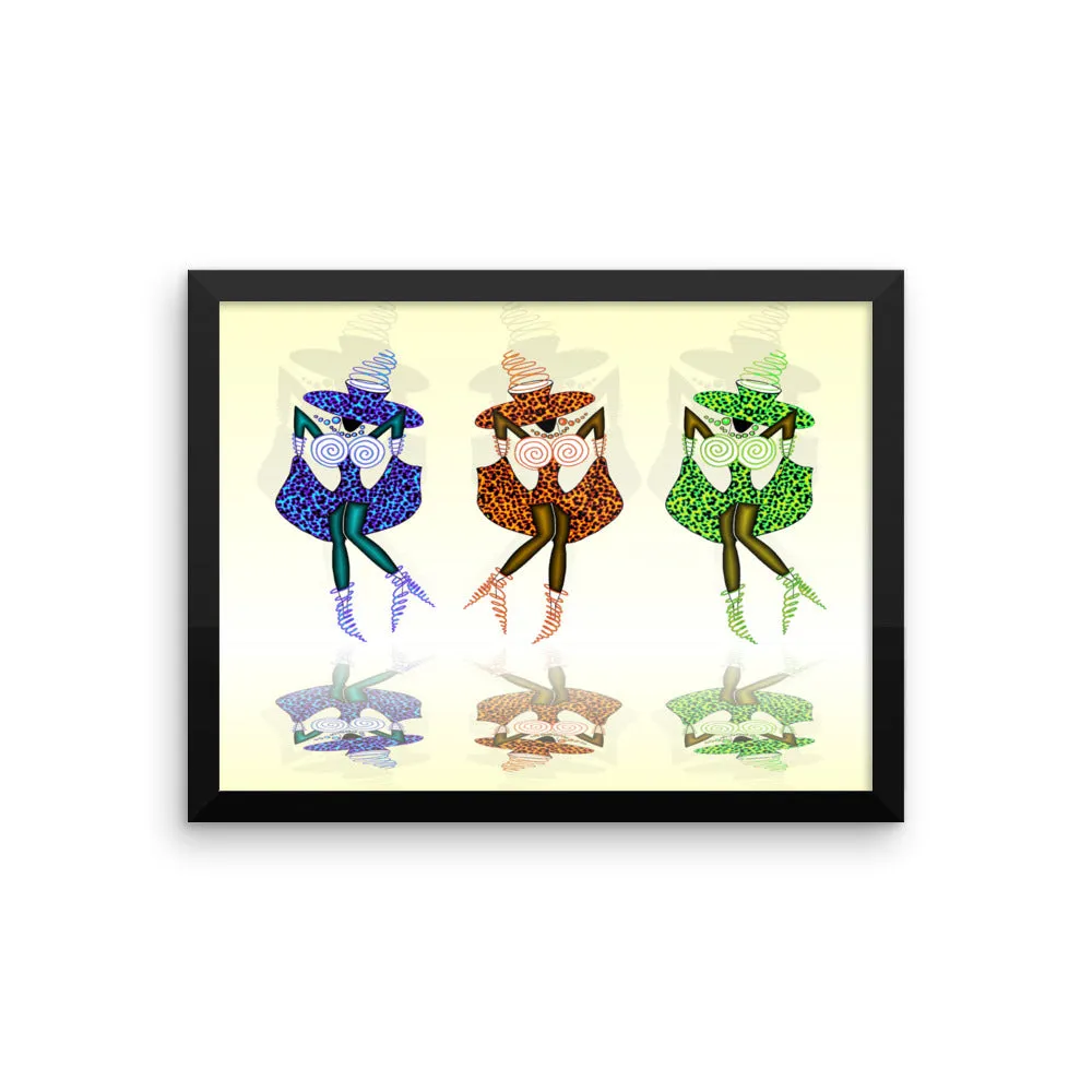 CAN CAN GIRLS Framed poster