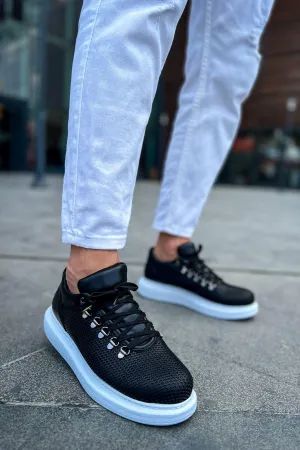 CH021 Men's Unisex Black-White Sole Honeycomb Processing Casual Sneaker Sports Shoes