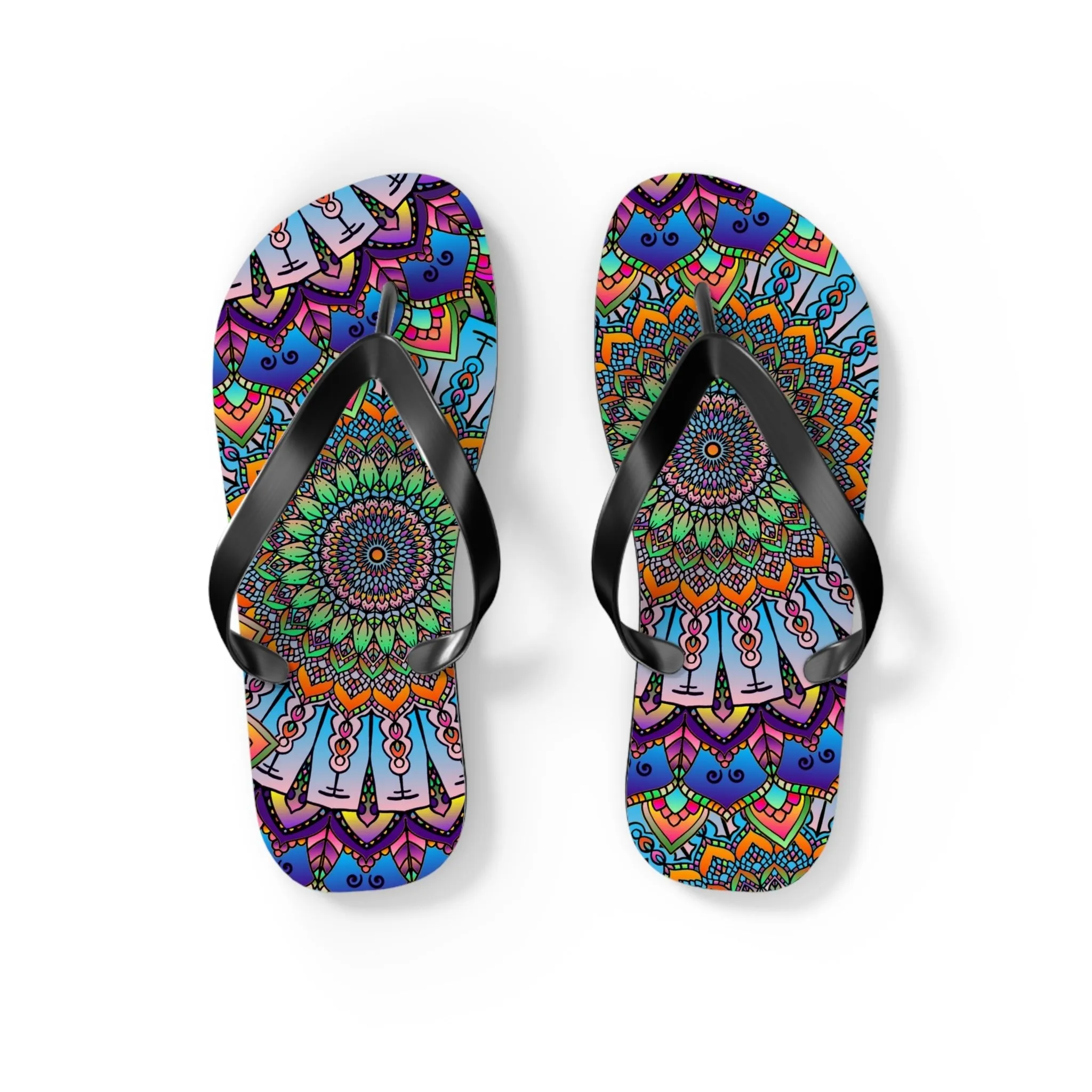 Colorful Mandala Flip Flops - Summer Vibes
