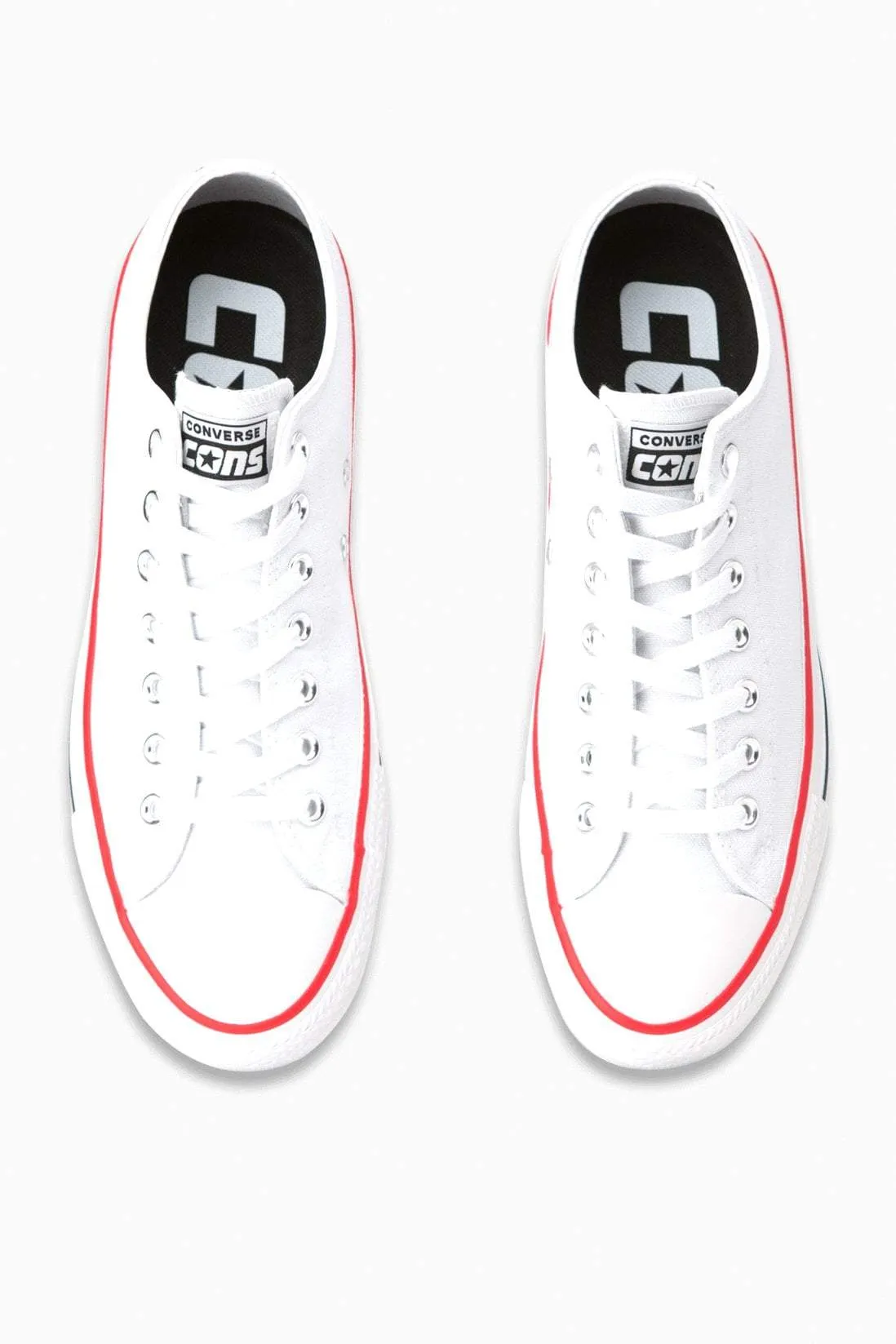 CONVERSE CONS CHUCK TAYLOR ALL STAR PRO CANVAS LOW - WHITE/RED