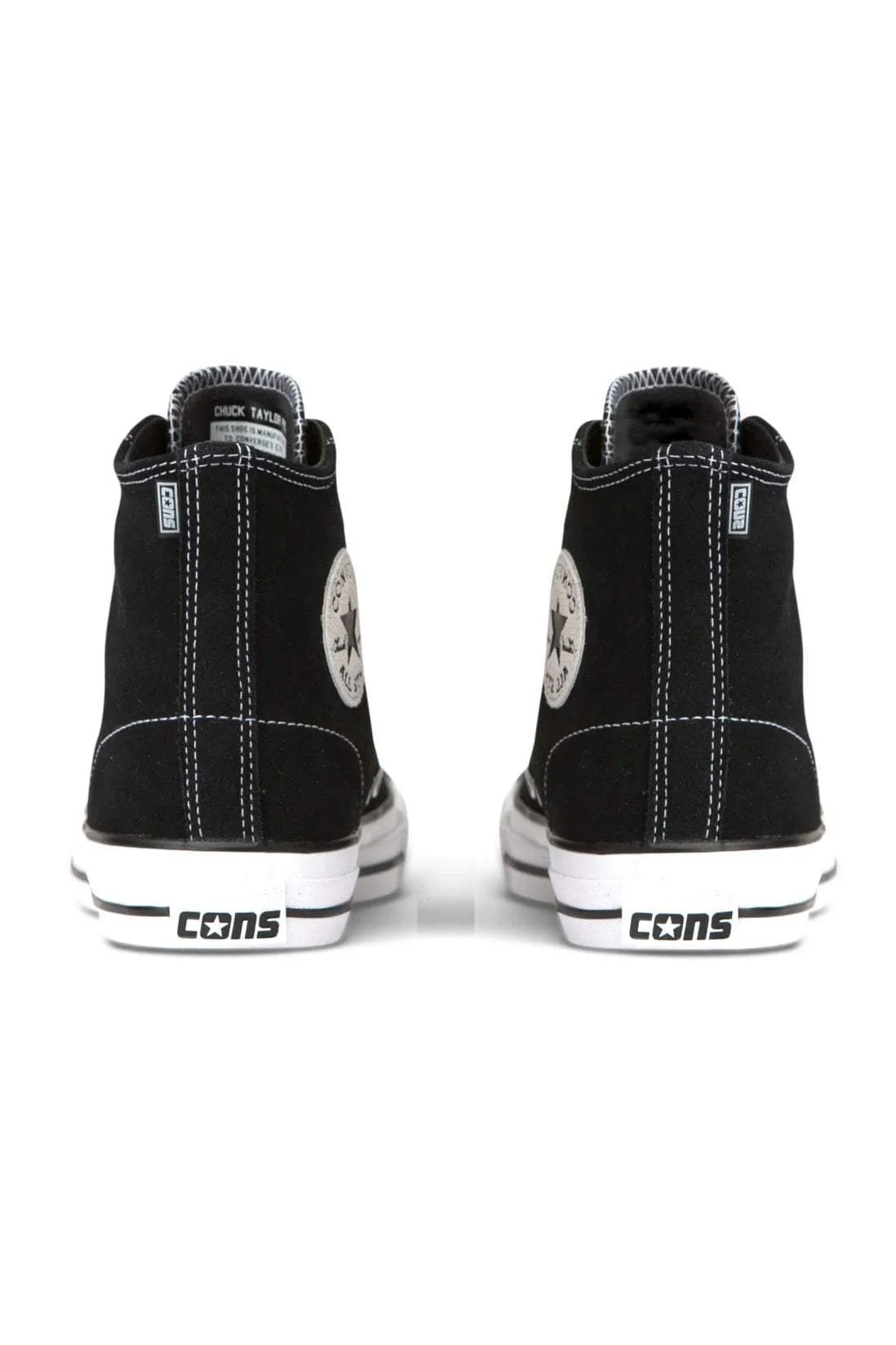 CONVERSE CONS CHUCK TAYLOR ALL STAR PRO SUEDE HIGH TOP - BLACK/WHITE