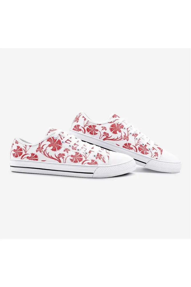 Crimson Petals Unisex Low Top Canvas Shoes
