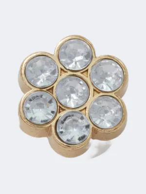 Crocs Tiny Gem Flower Lifestyle Pins Silver