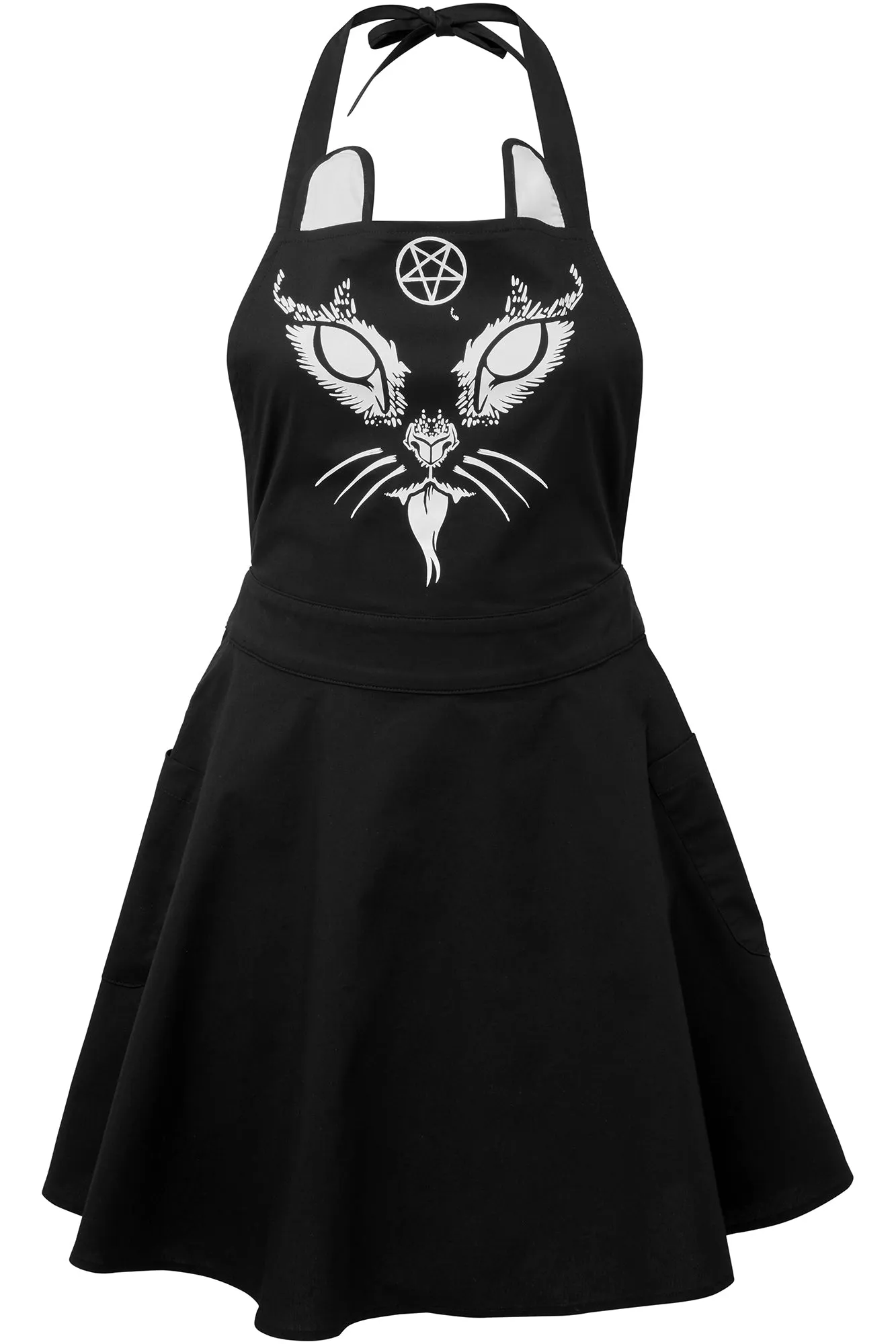Devil Cat Kitchen Apron