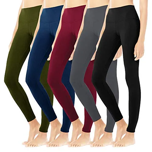 Diravo Womens High Waisted Leggings Soft Athletic Tummy Control Pants for Running Workout Pants