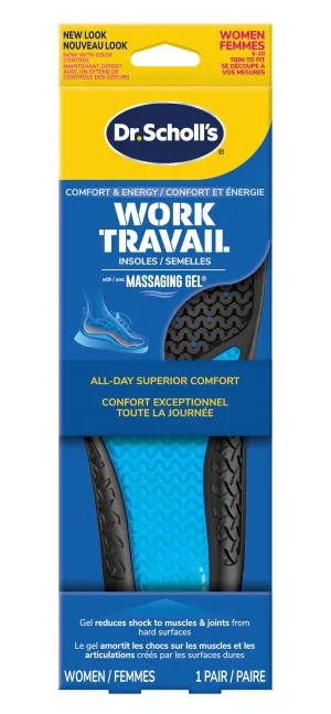 Dr. Scholl's® Work All-Day Superior Comfort Insoles (with) Massaging Gel®, Women, 1 Pair, Trim to Fit