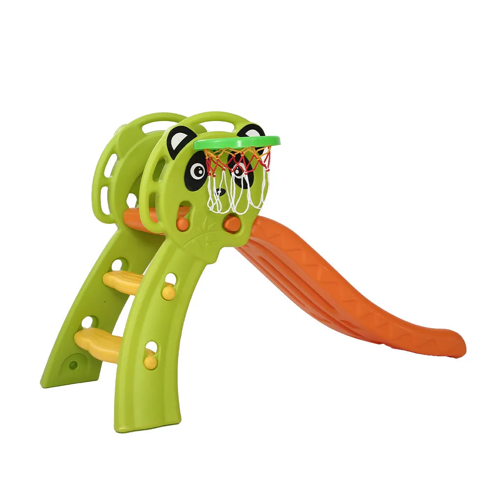Eco-friendly 2-in-1 Kids Slide & Basketball Set - Keezi
