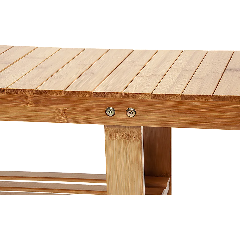 Eco-friendly Bamboo Shoe Rack Bench with Boot Storage