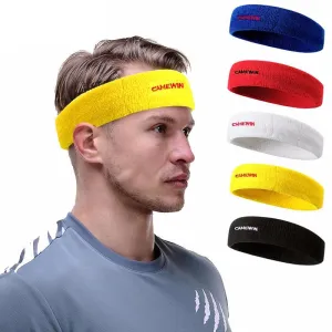 Elastics Sports Sweatband - White,Yellow,Red,Blue,Black