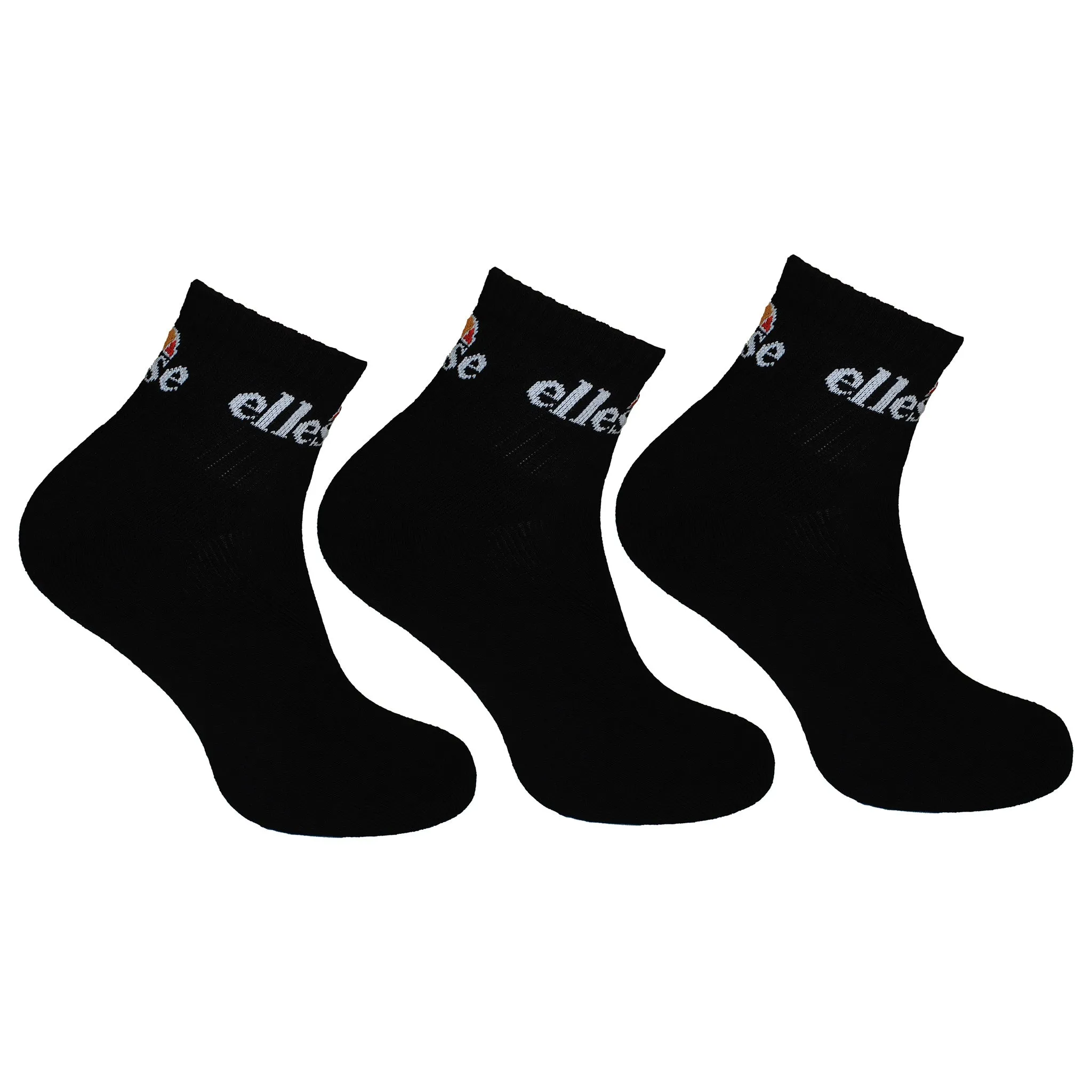 Ellesse 3-Pack Rallo Mens Black Ankle Socks