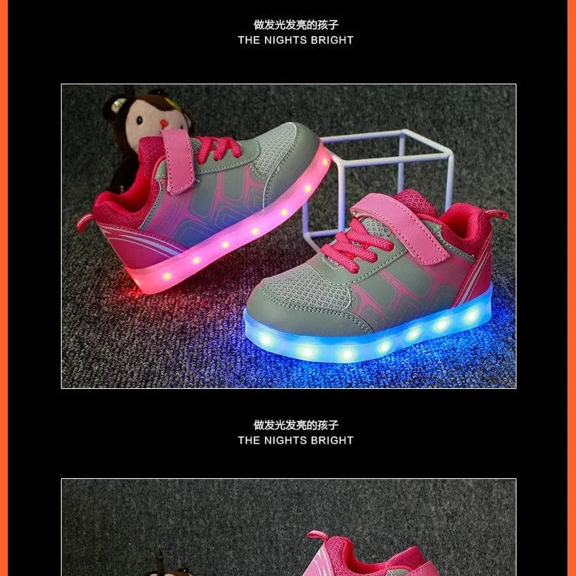 Fashion Luminous Lighted Led Lights Kids Sneakers