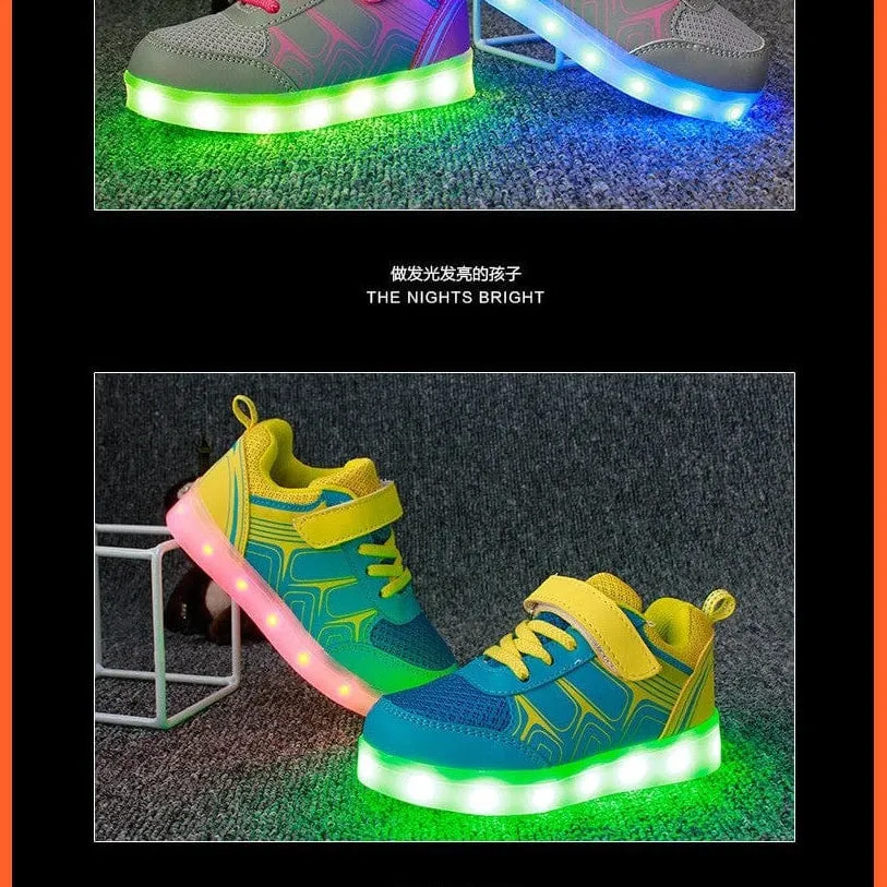 Fashion Luminous Lighted Led Lights Kids Sneakers