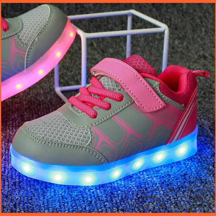 Fashion Luminous Lighted Led Lights Kids Sneakers