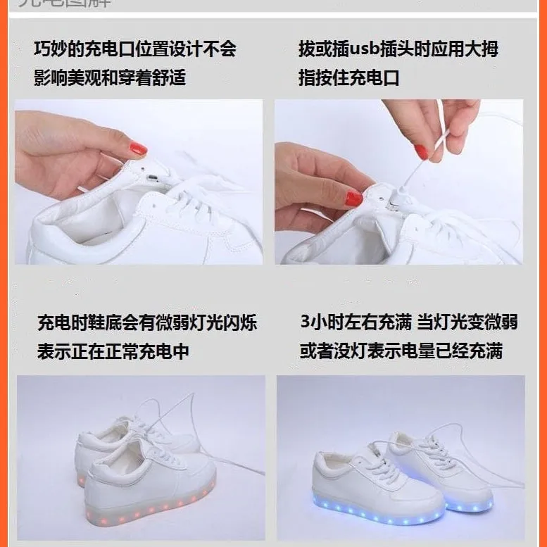 Fashion Luminous Lighted Led Lights Kids Sneakers