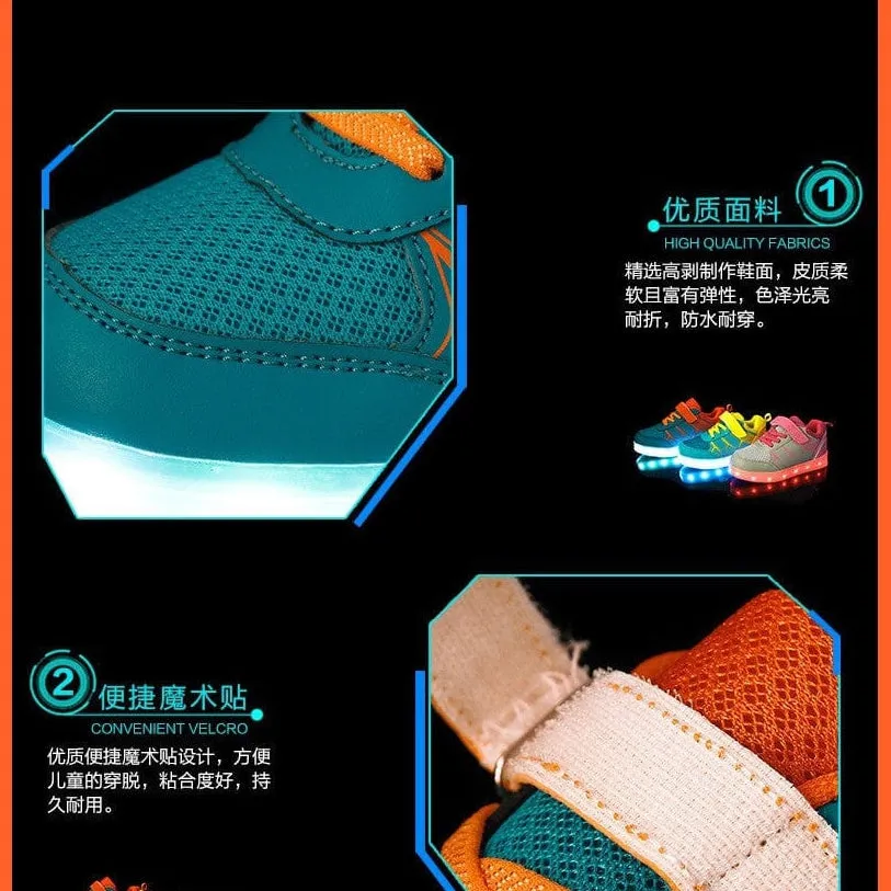 Fashion Luminous Lighted Led Lights Kids Sneakers