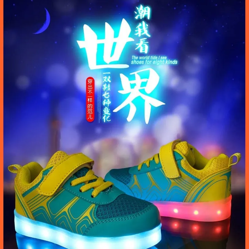 Fashion Luminous Lighted Led Lights Kids Sneakers