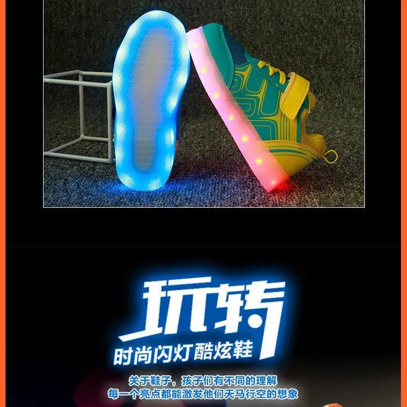 Fashion Luminous Lighted Led Lights Kids Sneakers
