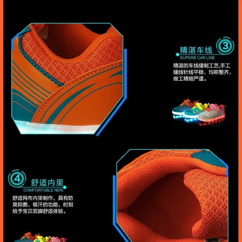 Fashion Luminous Lighted Led Lights Kids Sneakers