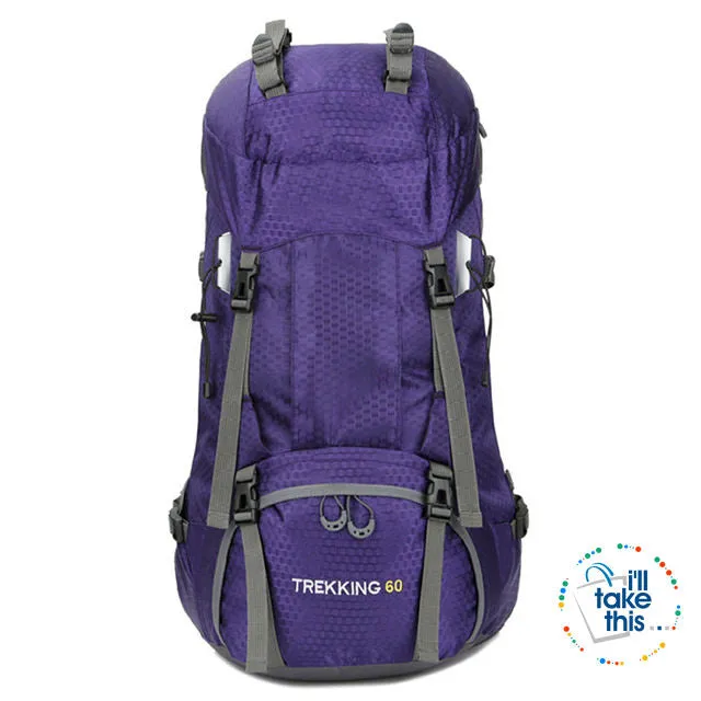 Hiking Camping Outdoor Backpacks 50 or 60L - Nylon Sport Bag for Camping, Travelling