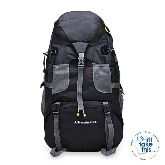 Hiking Camping Outdoor Backpacks 50 or 60L - Nylon Sport Bag for Camping, Travelling