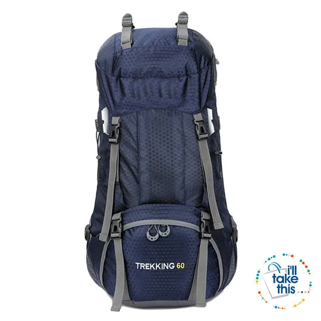 Hiking Camping Outdoor Backpacks 50 or 60L - Nylon Sport Bag for Camping, Travelling