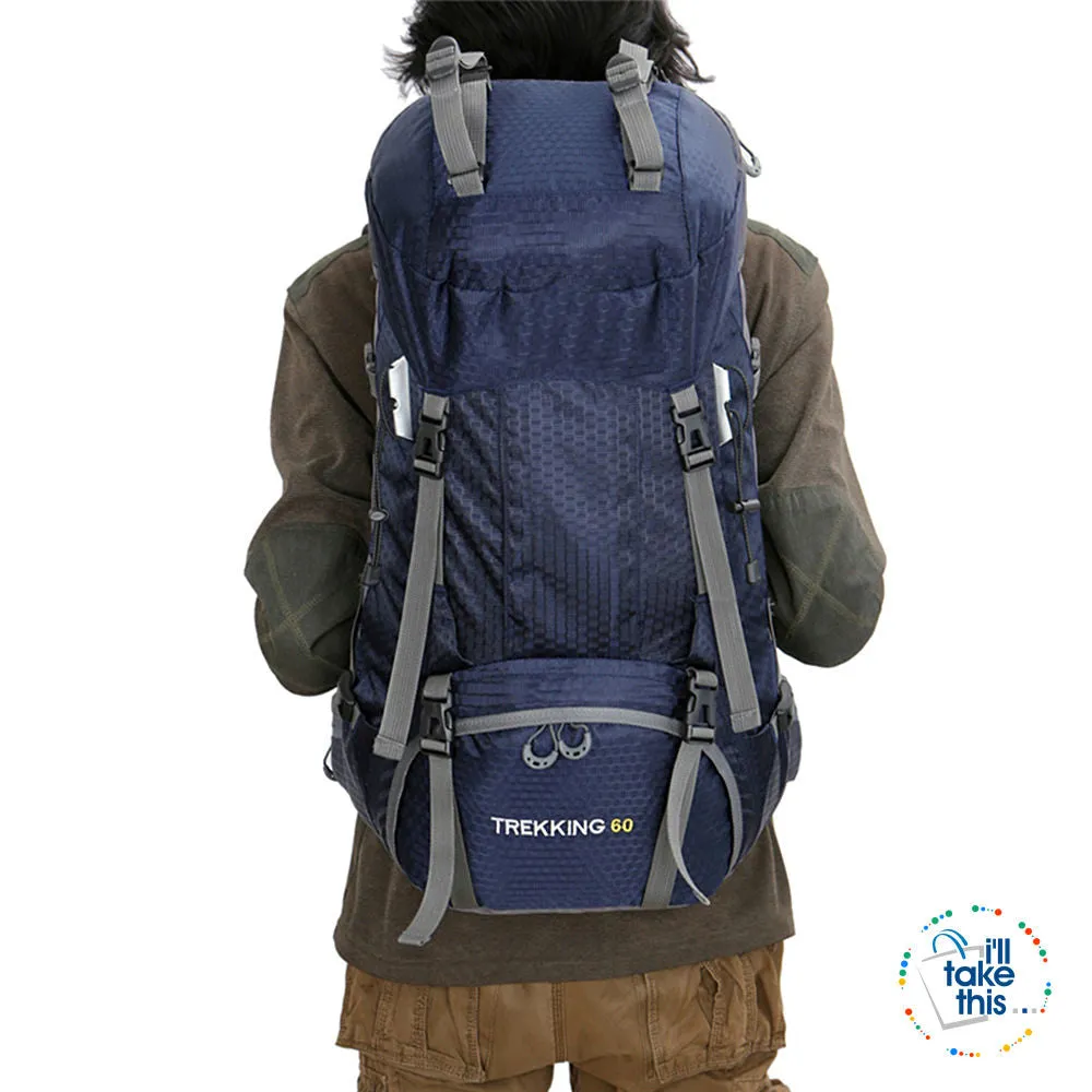 Hiking Camping Outdoor Backpacks 50 or 60L - Nylon Sport Bag for Camping, Travelling