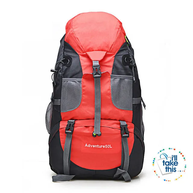 Hiking Camping Outdoor Backpacks 50 or 60L - Nylon Sport Bag for Camping, Travelling