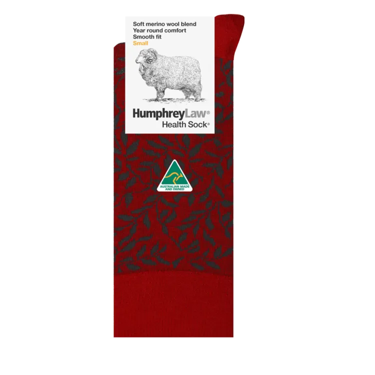 H/L Fine Merino Wool Health Sock® | Leaves