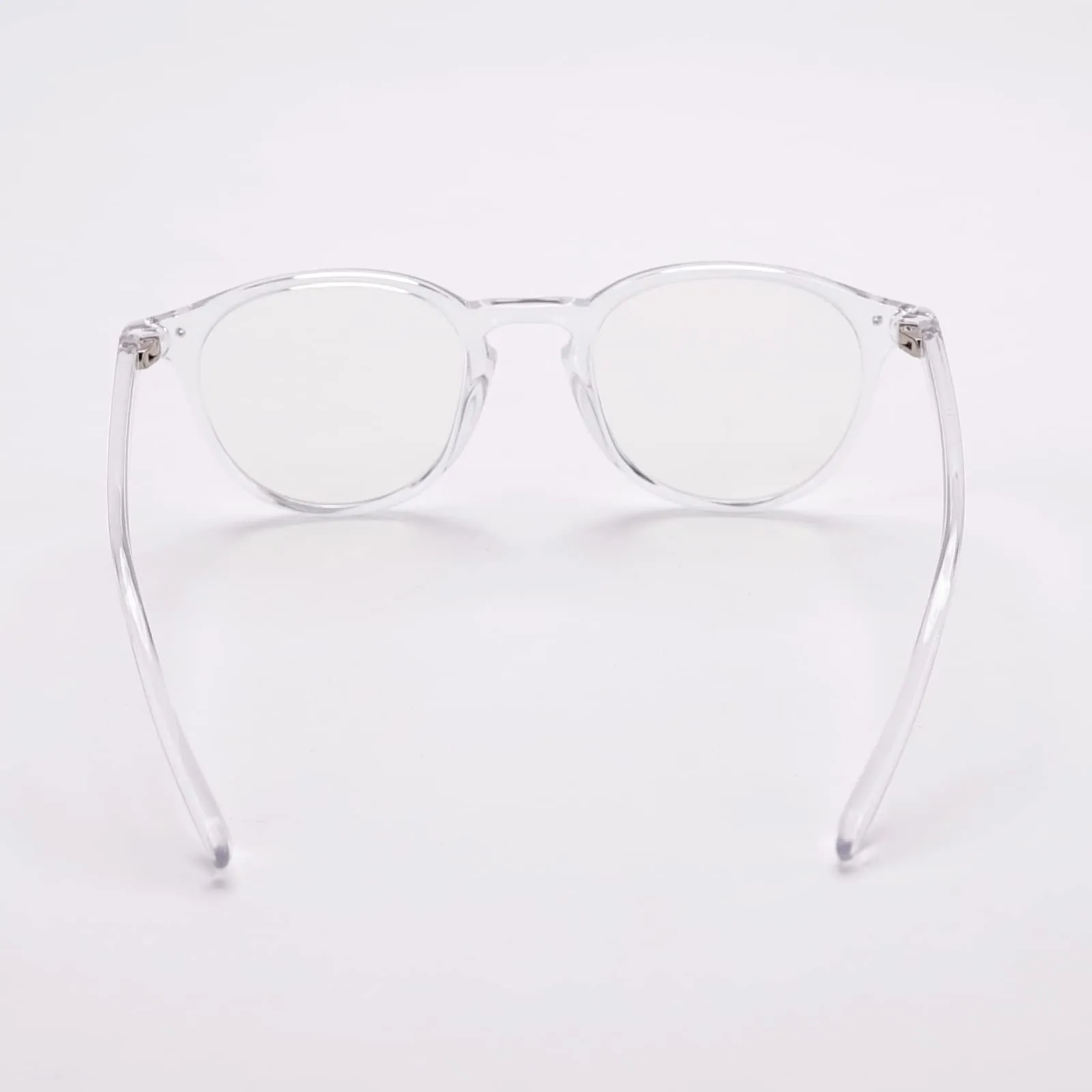 Intellilens | Zero Power Blue Cut Computer Glasses | Anti Glare, Lightweight & Blocks Harmful Rays | UV Protection Specs | For Men & Women | Transparent | Round | Medium