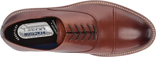 Kenneth Cole Reaction Men's Klay Flex Cap-Toe Oxford  Color Cognac Size 9.5M