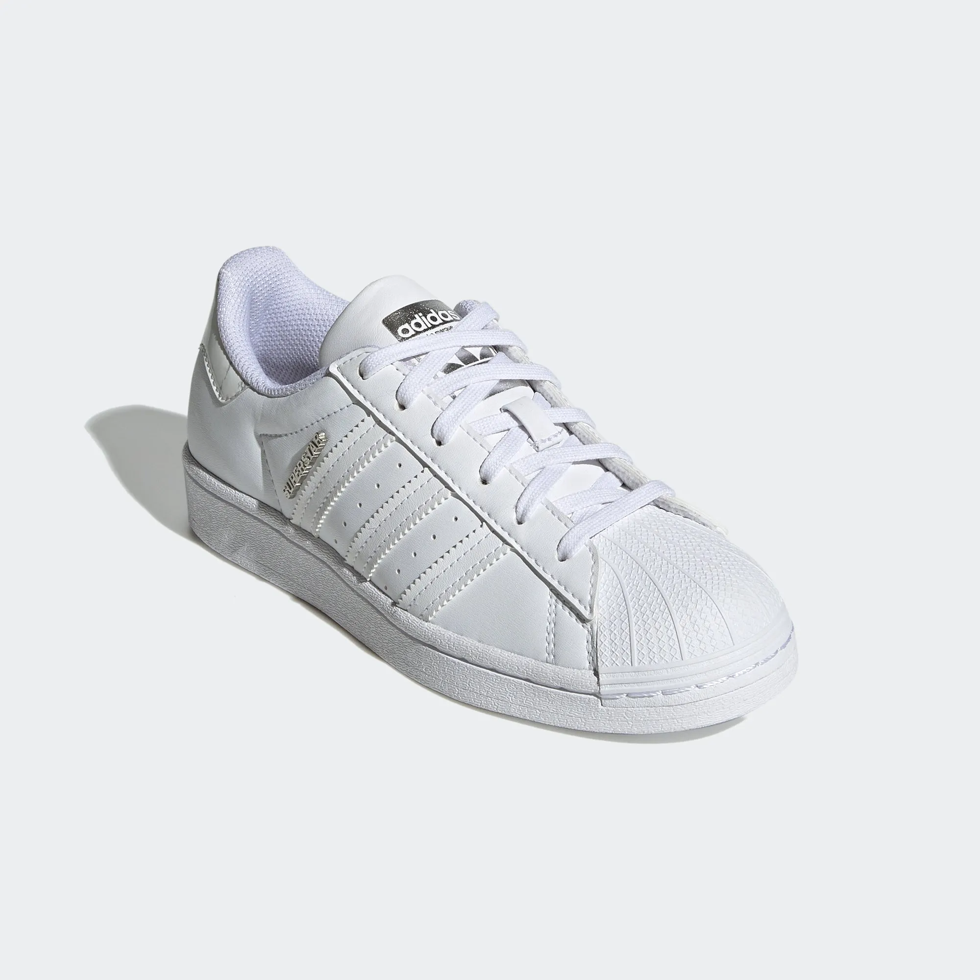 Kids’ adidas Originals Superstar Shoes White Silver