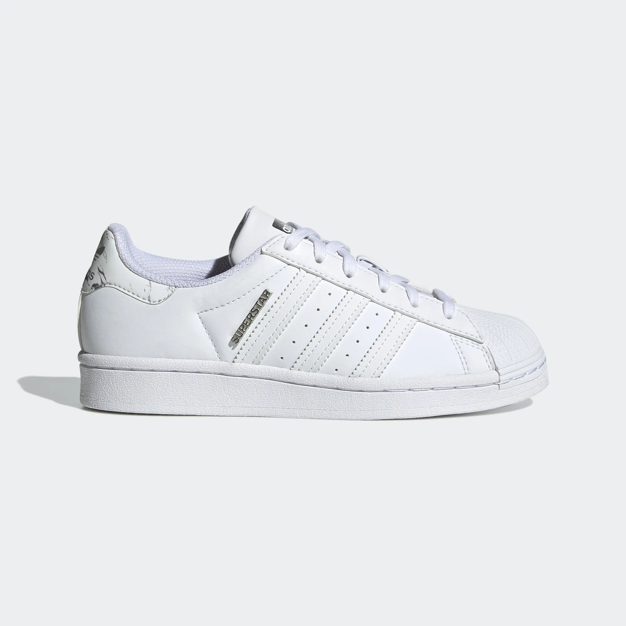 Kids’ adidas Originals Superstar Shoes White Silver