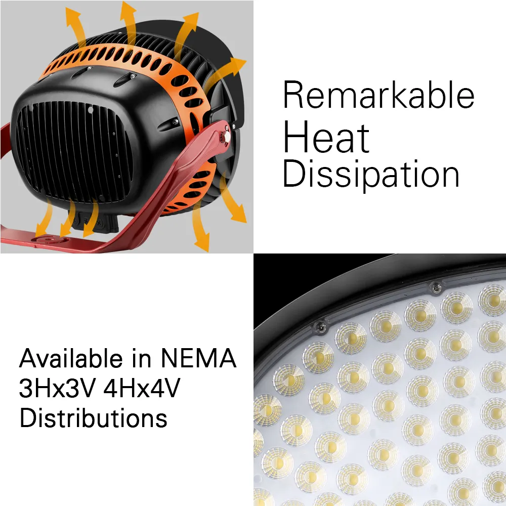 Konlite VEGA LED Sports Light -  505W - 70,000lm - 5000K - 120-277V  - 4H4V - 1500W Equal - 10 Year Warranty